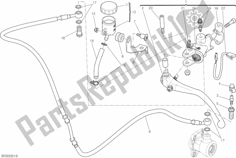 Todas las partes para Control De Embrague de Ducati Monster 1200 R USA 2017